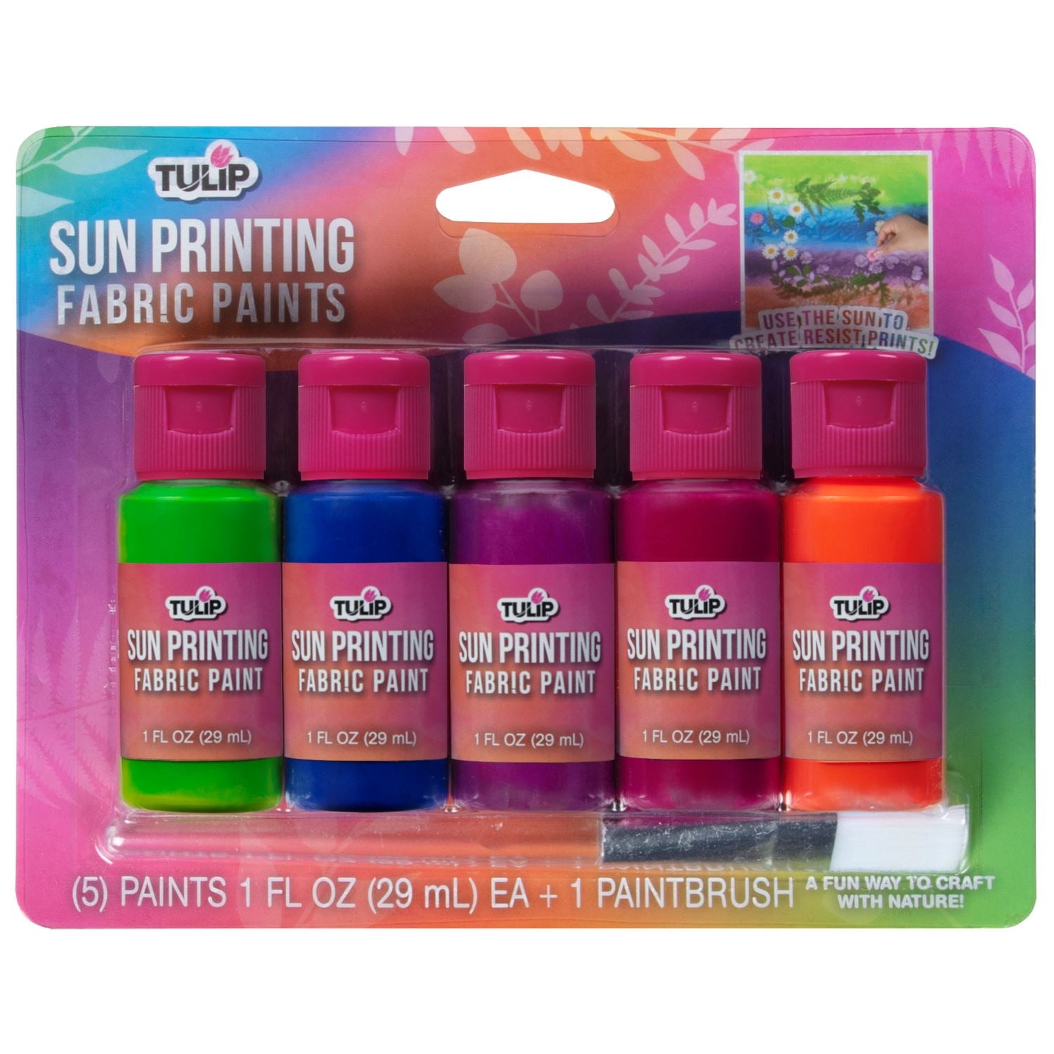 Tulip Sun Printing Fabric Paints 1oz 5/Pkg