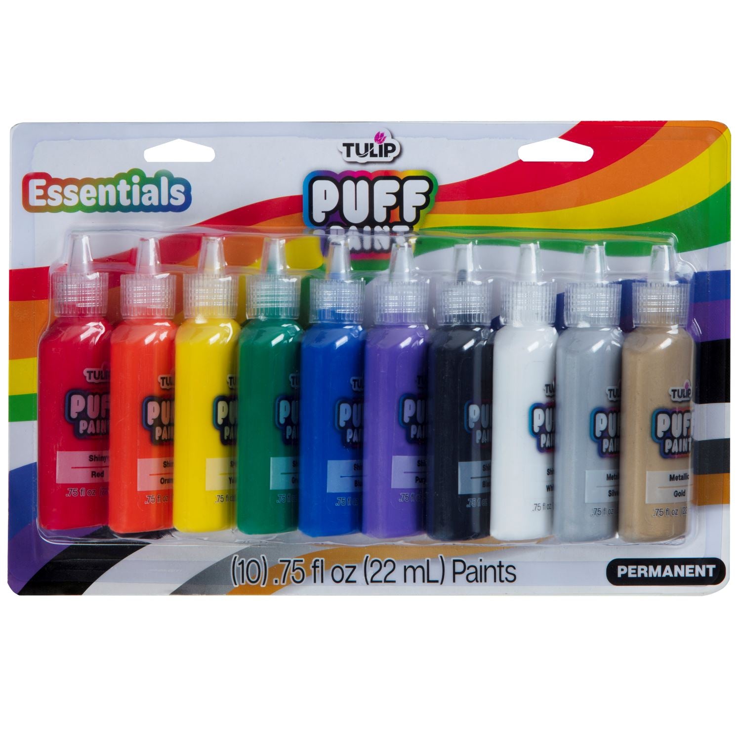 TULIP Puff Paint 20 Pack, Mellow Rainbow, Dimesnional Fabric Paint Party  Pack