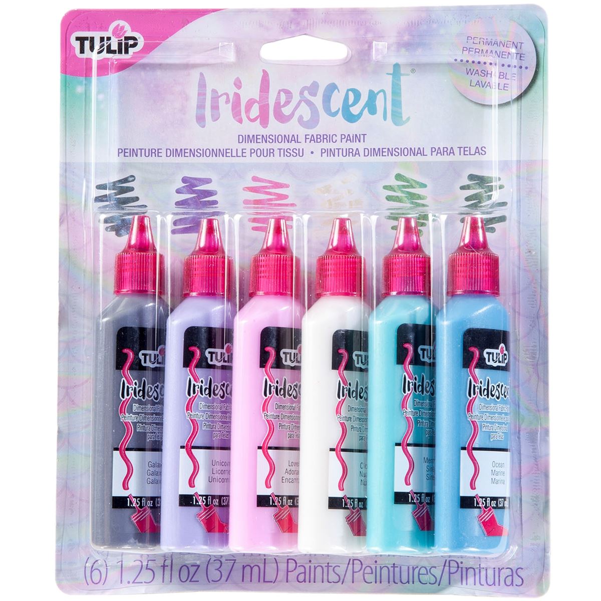 1-oz. Tulip® Scribbles Assorted Colors 3D Fabric Paint - Set of 20