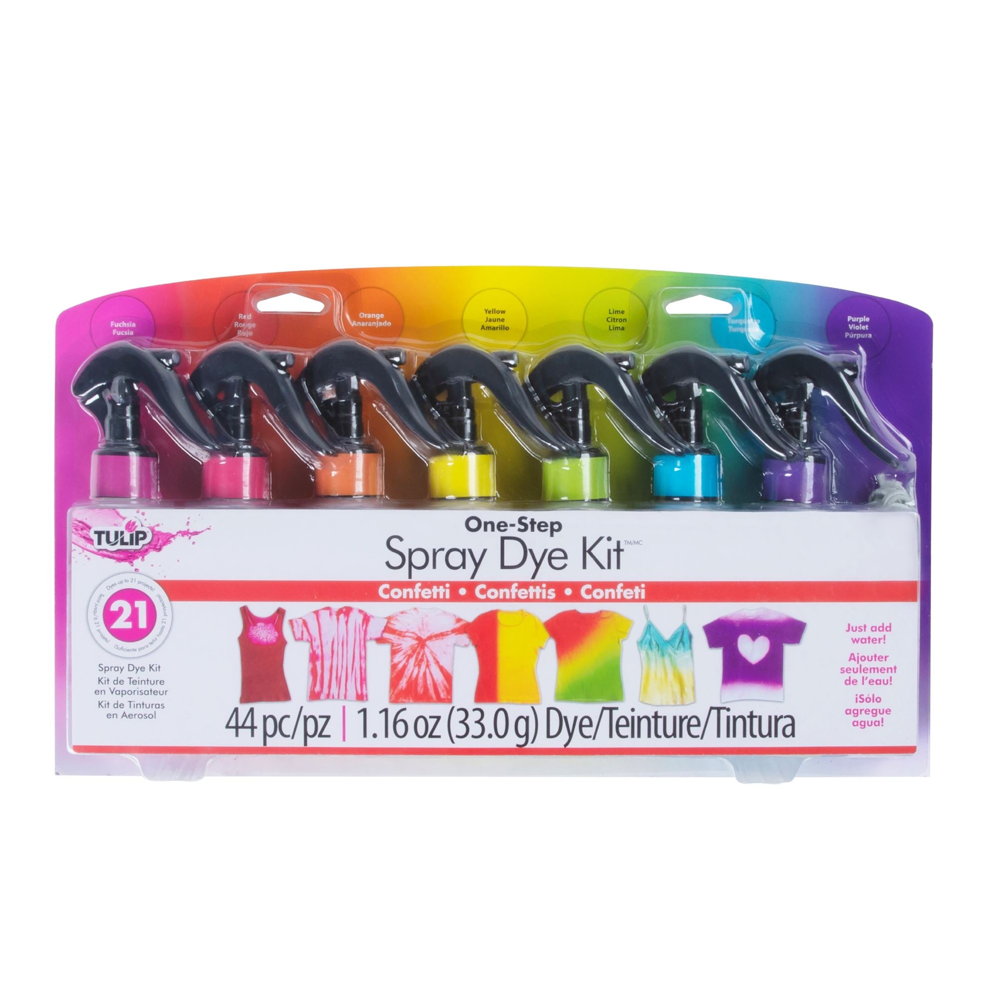 Tulip One Step Spray Tie Dye Kit Confetti