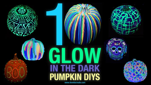 10 Glow in the Dark Painted Pumpkins