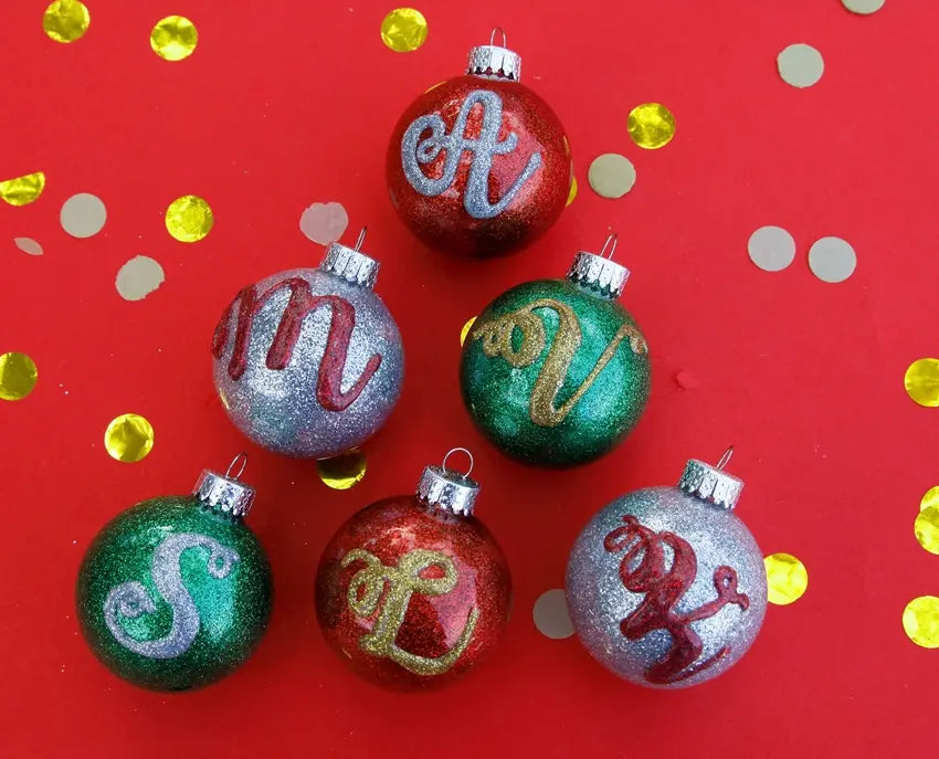 Picture of Glitter Monogram Ornaments