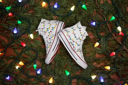 Christmas Lights Sneakers for Handmade Gifts