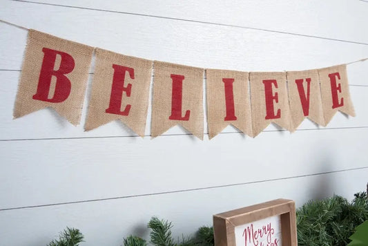 "Believe" Pennant Banner