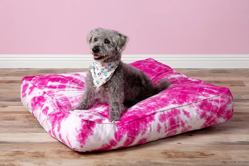 Shibori Tie Dye Dog Bed