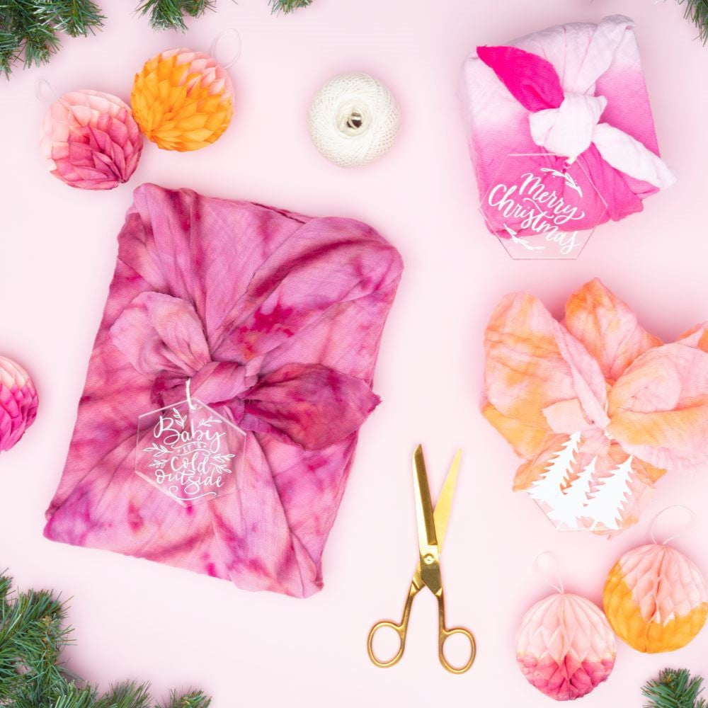 Eco-Friendly and Fun: DIY Tie-Dye Christmas Gift Wrap with Matching Ornaments