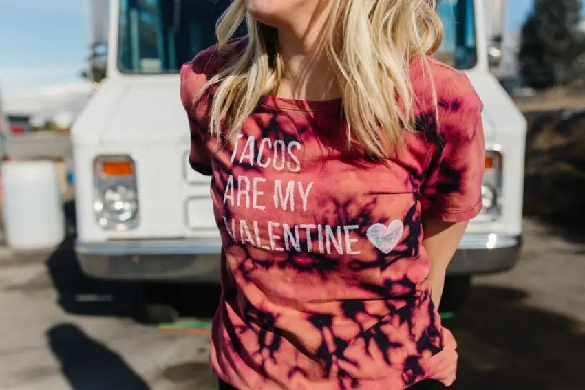 Tulip Valentine Tie-Dye Quote Art Tee