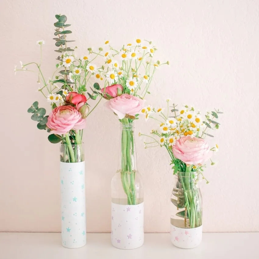 Tulip Pastel Dimensional Paint Floral Vases