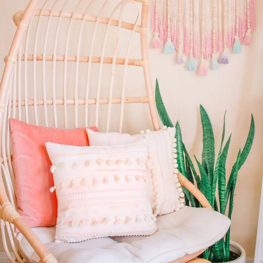 Tulip Pastel Watercolor DIY Tassel Pillows