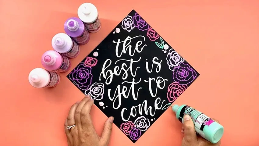 Cap Spring Paint Decorate a Graduation Cap with Dimensional Paint – Tulip Color Crafts