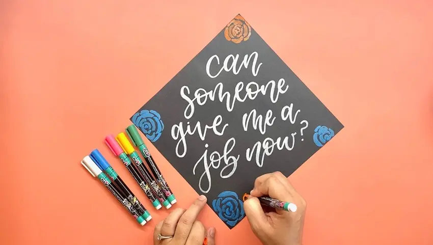 Personalize a Graduation Cap with Tulip Fabric Markers