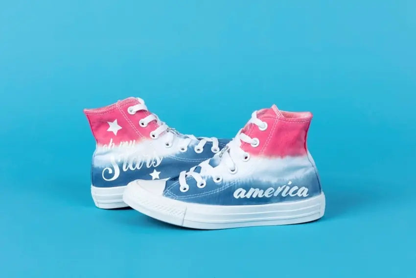 Picture of Americana Tie-Dye Shoes with Transfers