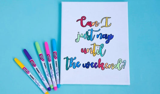 How to Create Canvas Quote Art with Fabric Markers