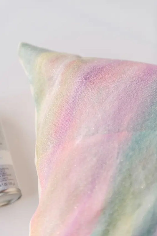 Y2K-Inspired Holographic Painted Pillow