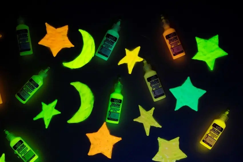 Glow in the Dark Ceiling Stars with Puff Paint