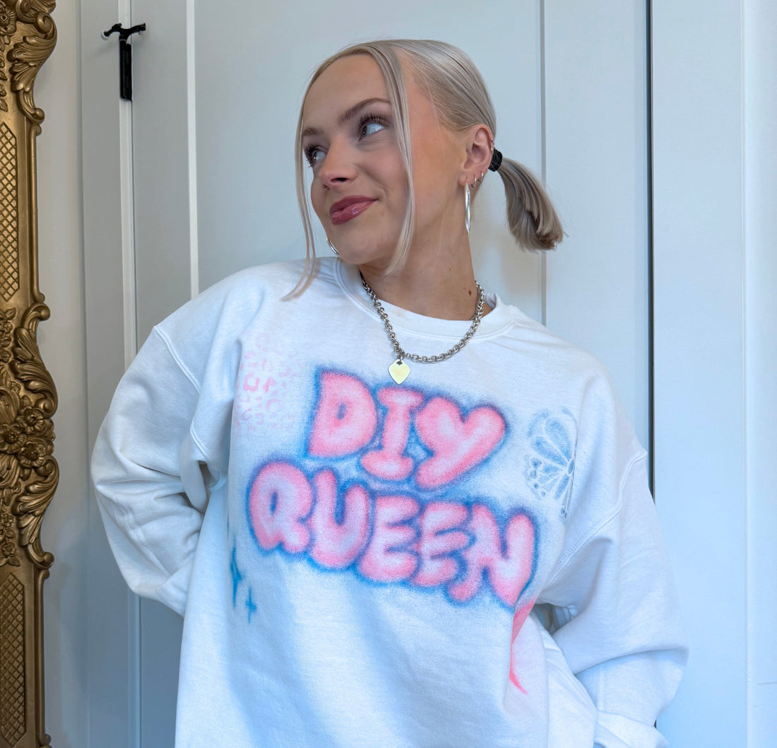 DIY airbrush paint sweatshirt