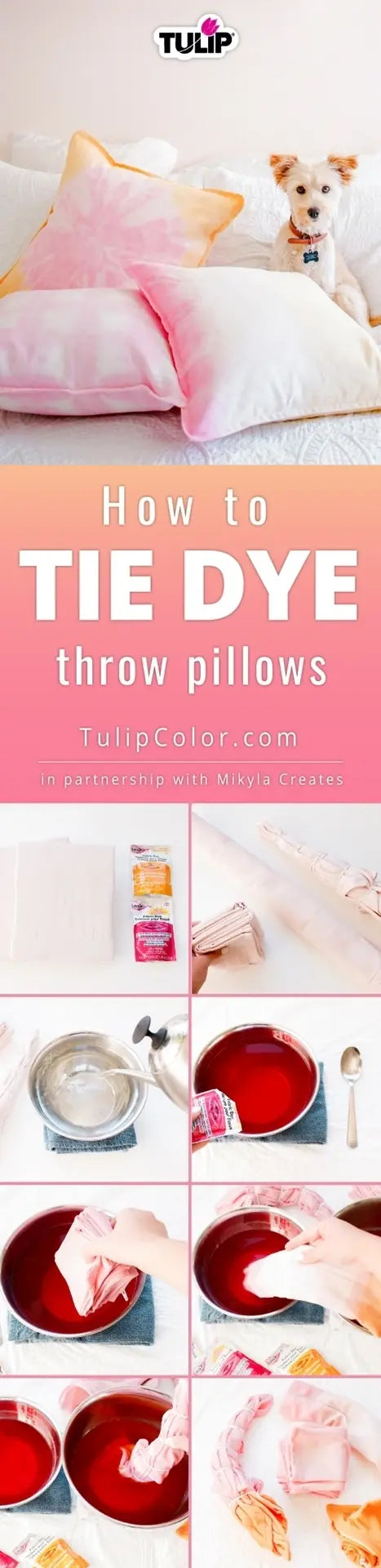 How To Tie Dye Throw Pillows