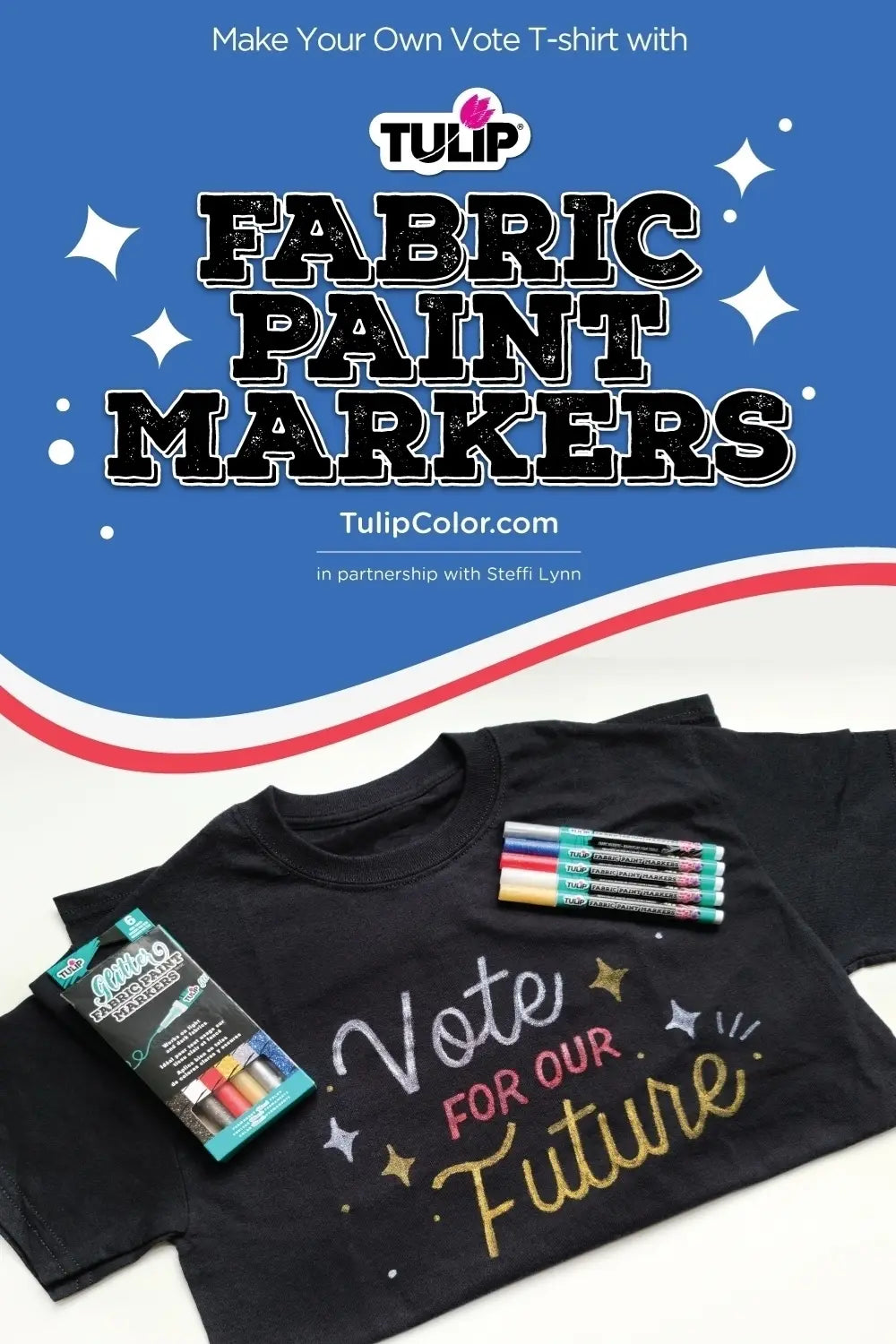 Make Your Own Vote T-shirt with Fabric Paint Markers