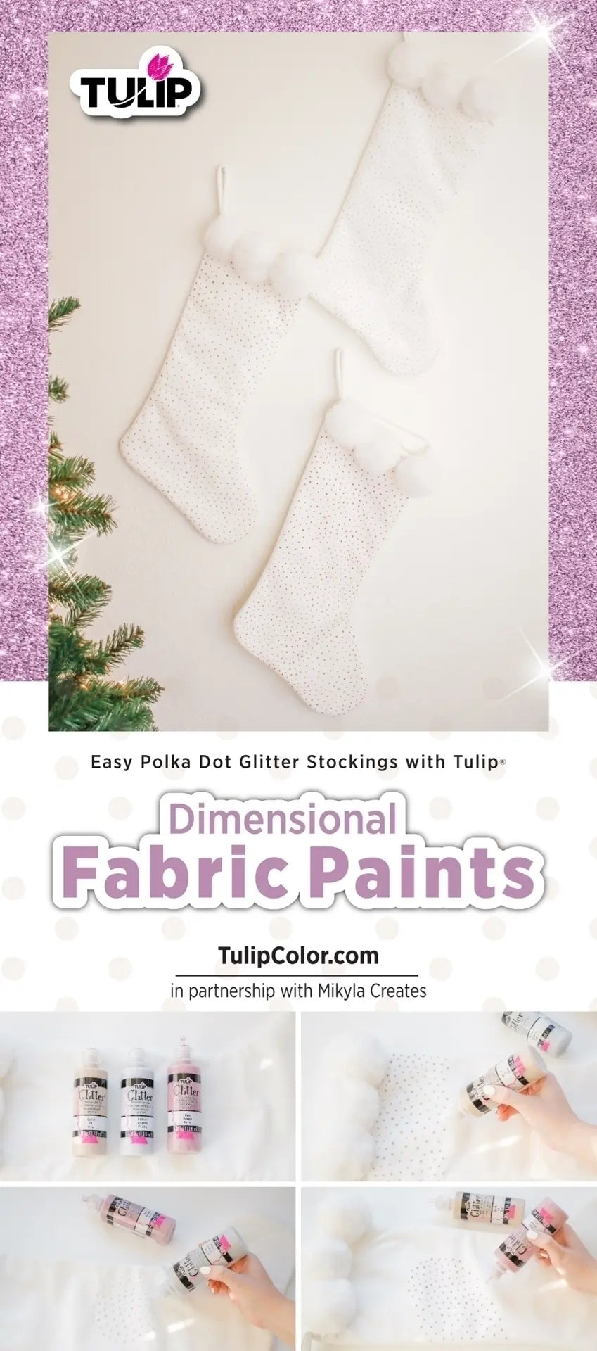 5 PC Tulip Dazzling Glitter Jewels Fabric Paint