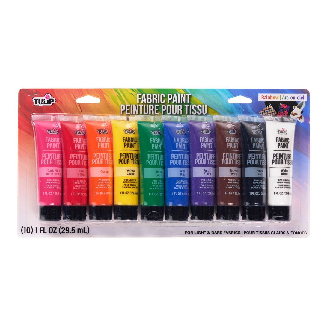 Picture of 49972-1 Tulip Rainbow Fabric Paint 10 Pack