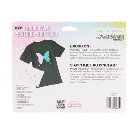 Picture of 49976-1 Tulip Glitter Fabric Paint 6 Pack
