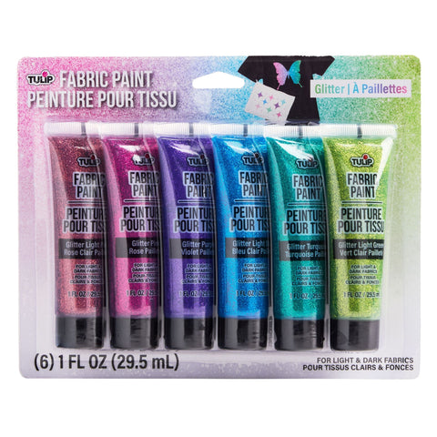 Picture of 49976-1 Tulip Glitter Fabric Paint 6 Pack