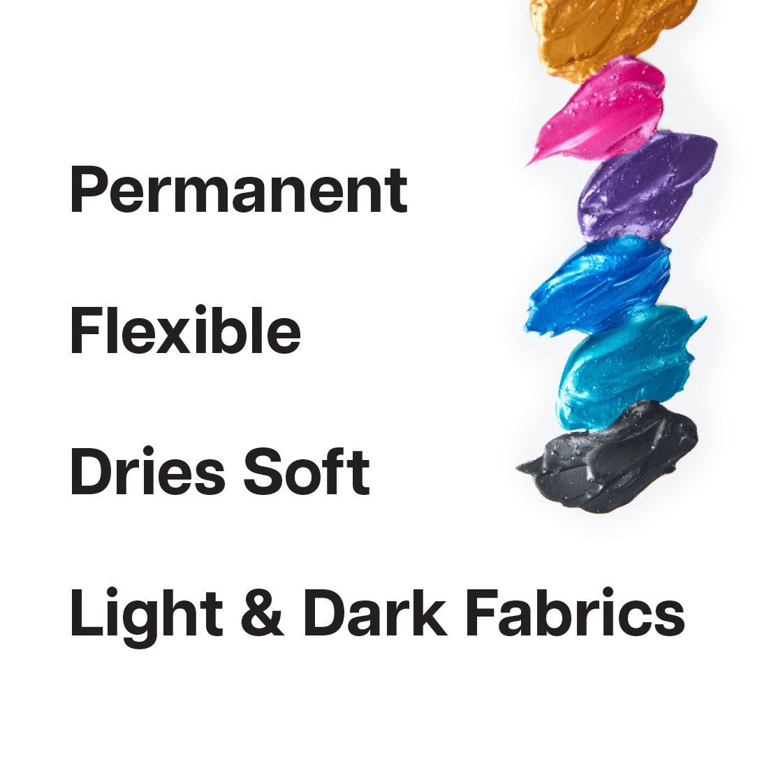 Picture of 49975-1 Tulip Metallic Fabric Paint 6 Pack