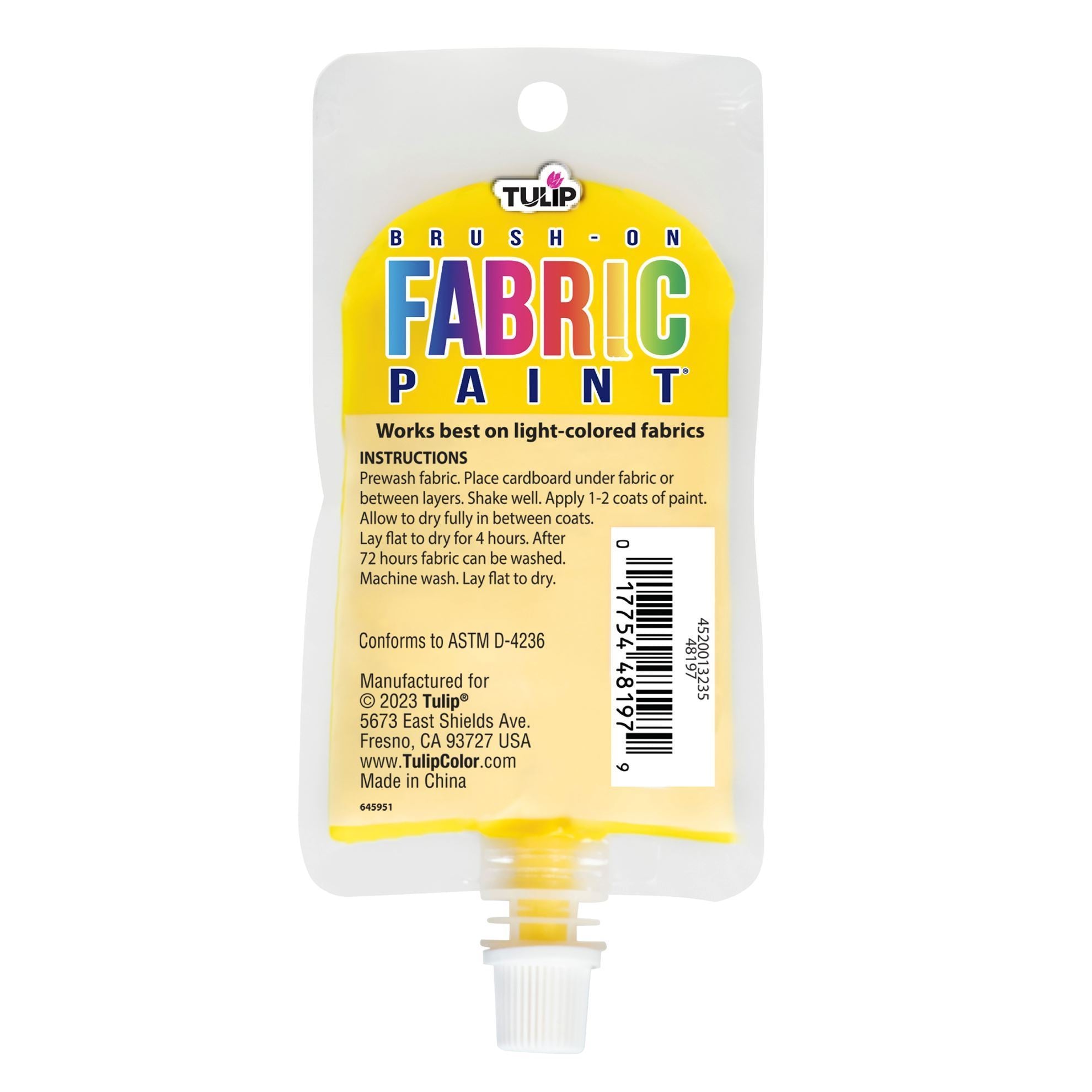 Picture of 49861 Tulip Brush-On Fabric Paint Yellow 2.7 fl. oz.