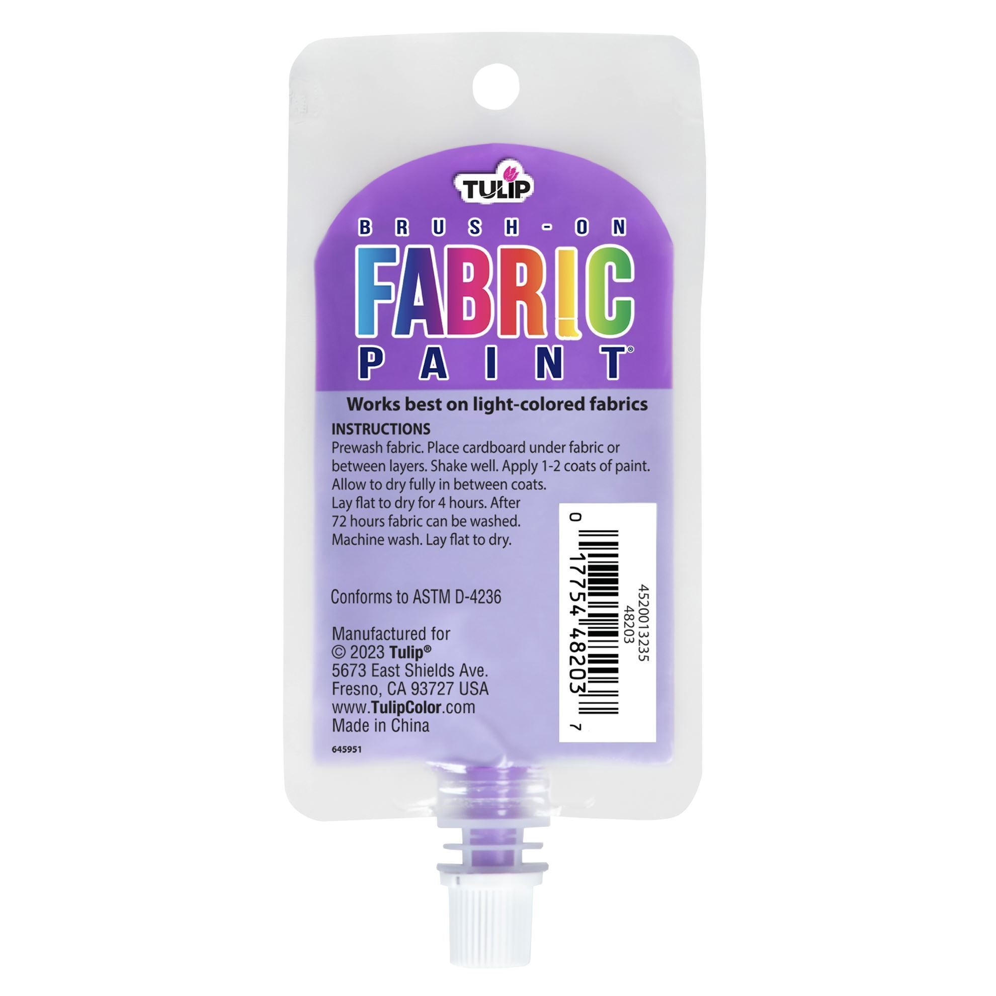 Picture of 49862 Tulip Brush-On Fabric Paint Purple 2.7 fl. oz.