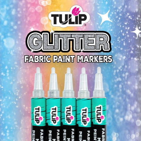 Picture of 49767                               TULIP GLITTER FABRIC PAINT MARKERS 5PK            