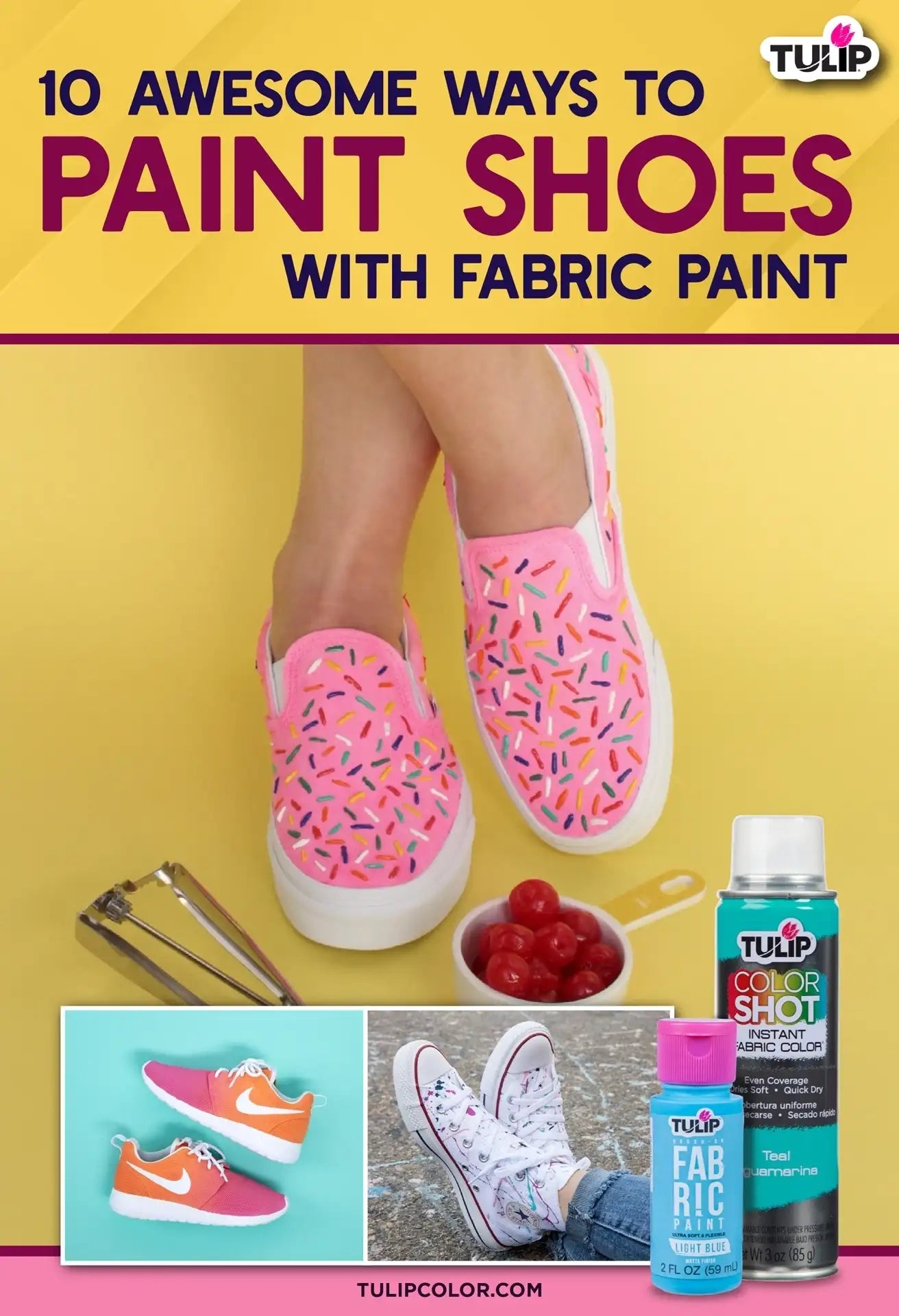 10 Awesome Ways to Paint Shoes with Fabric Paint Tulip Color Crafts