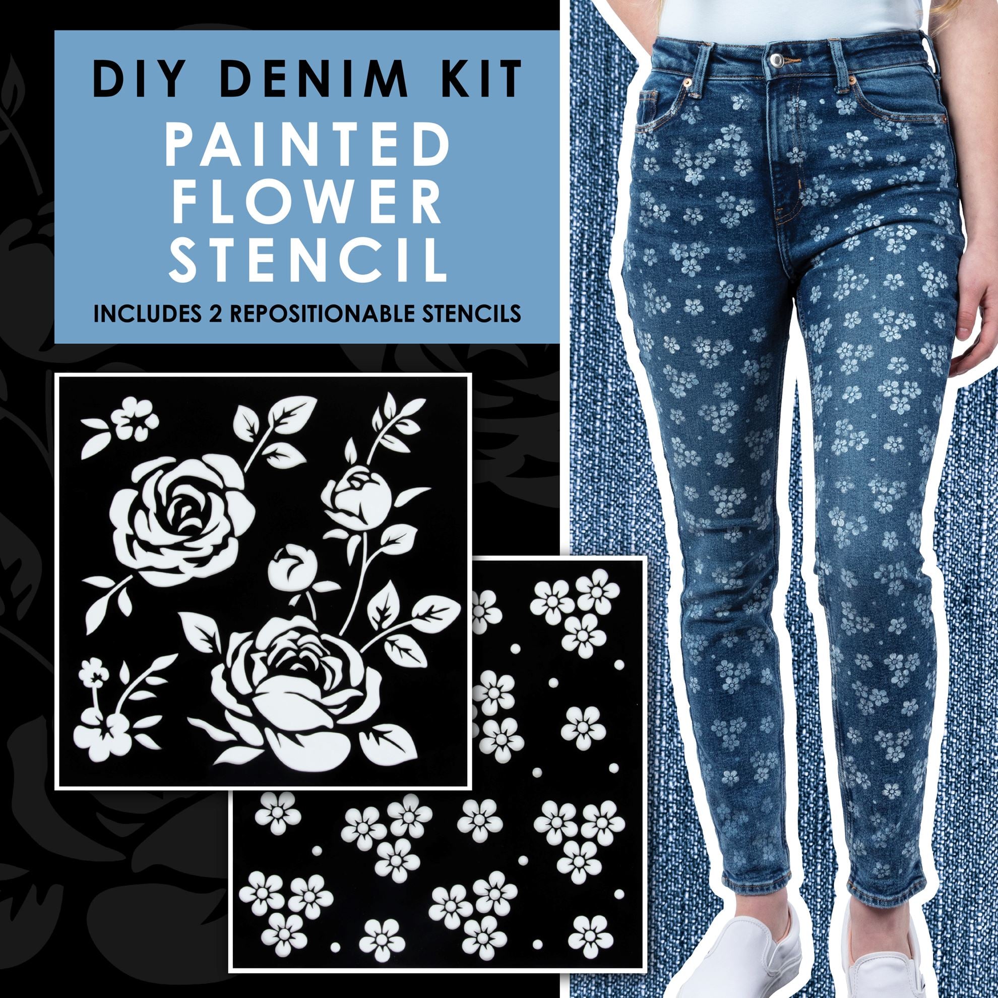 Picture of 48598 Tulip DIY Denim Paint & Stencil Kit