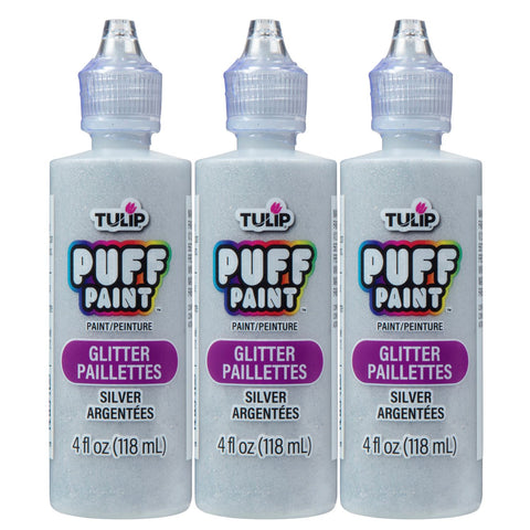 Picture of 37566 Tulip Dimensional Fabric Paint Glitter Silver 4 fl. oz. 3 Pack