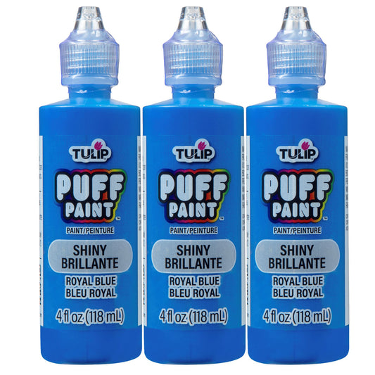 Picture of 37565 Tulip Puff Paint Slick Royal Blue, Multi-Surface Craft Paint, 4 fl. oz. 3 Pack