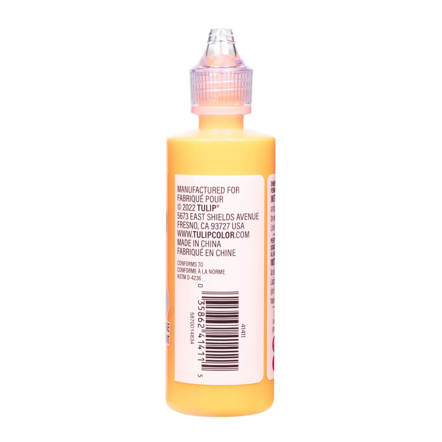 Picture of 41411 Tulip Dimensional Fabric Paint Slick Fluorescent Orange 4 oz.