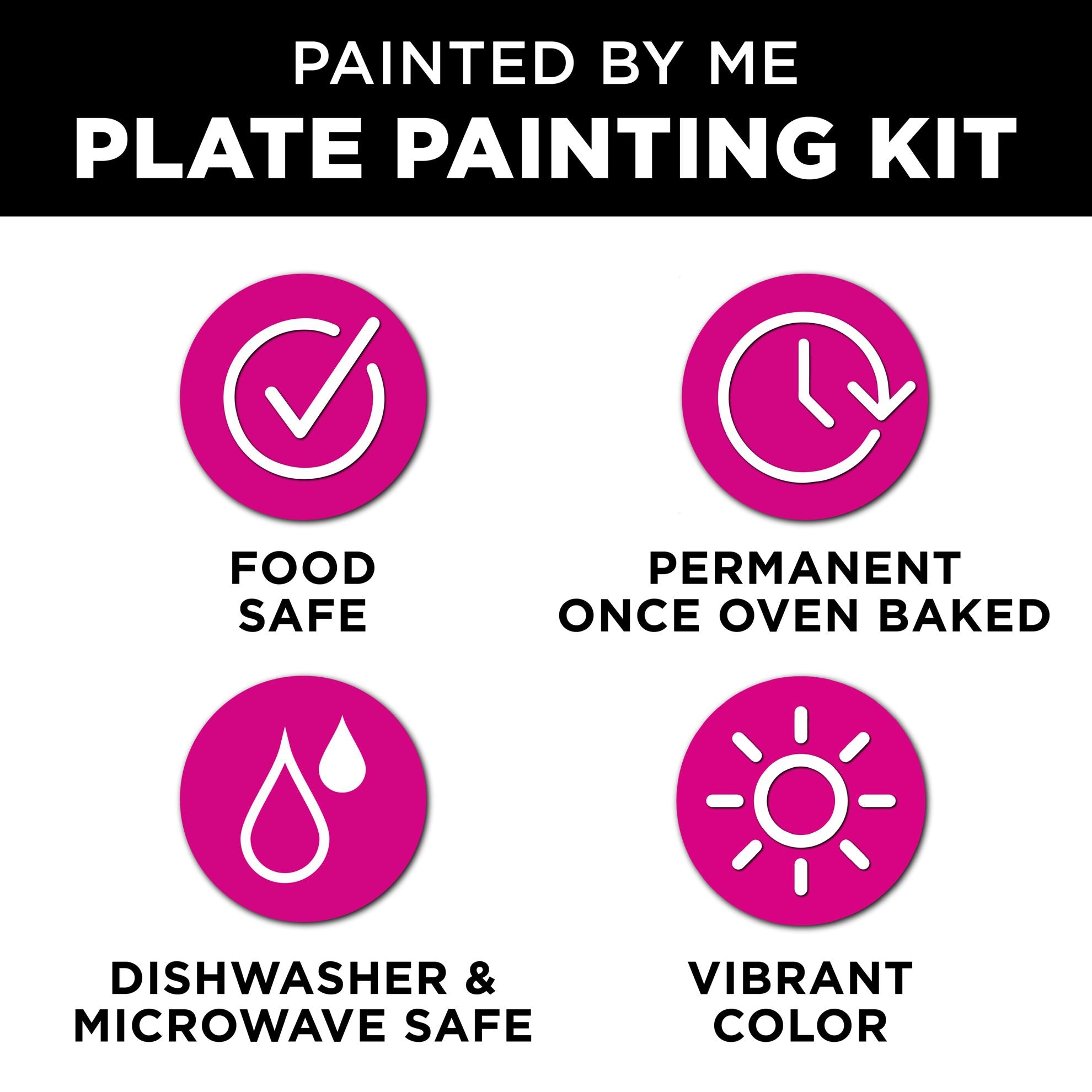 Picture of 49552 Tulip Painted By Me Plate Painting Kit 4 Pack