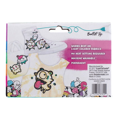 Picture of 37315 Tulip Graffiti Bullet-Tip Fabric Markers Neon 6 Pack