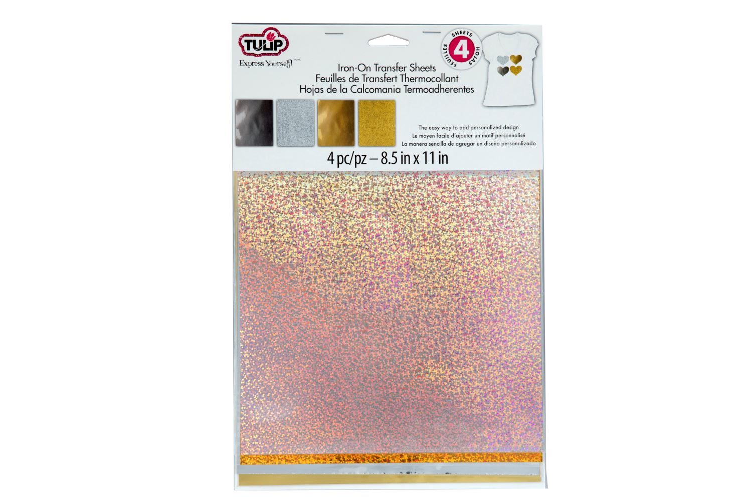 Picture of 30860 Iron-on Transfer Sheets Silver & Gold 4 Pack