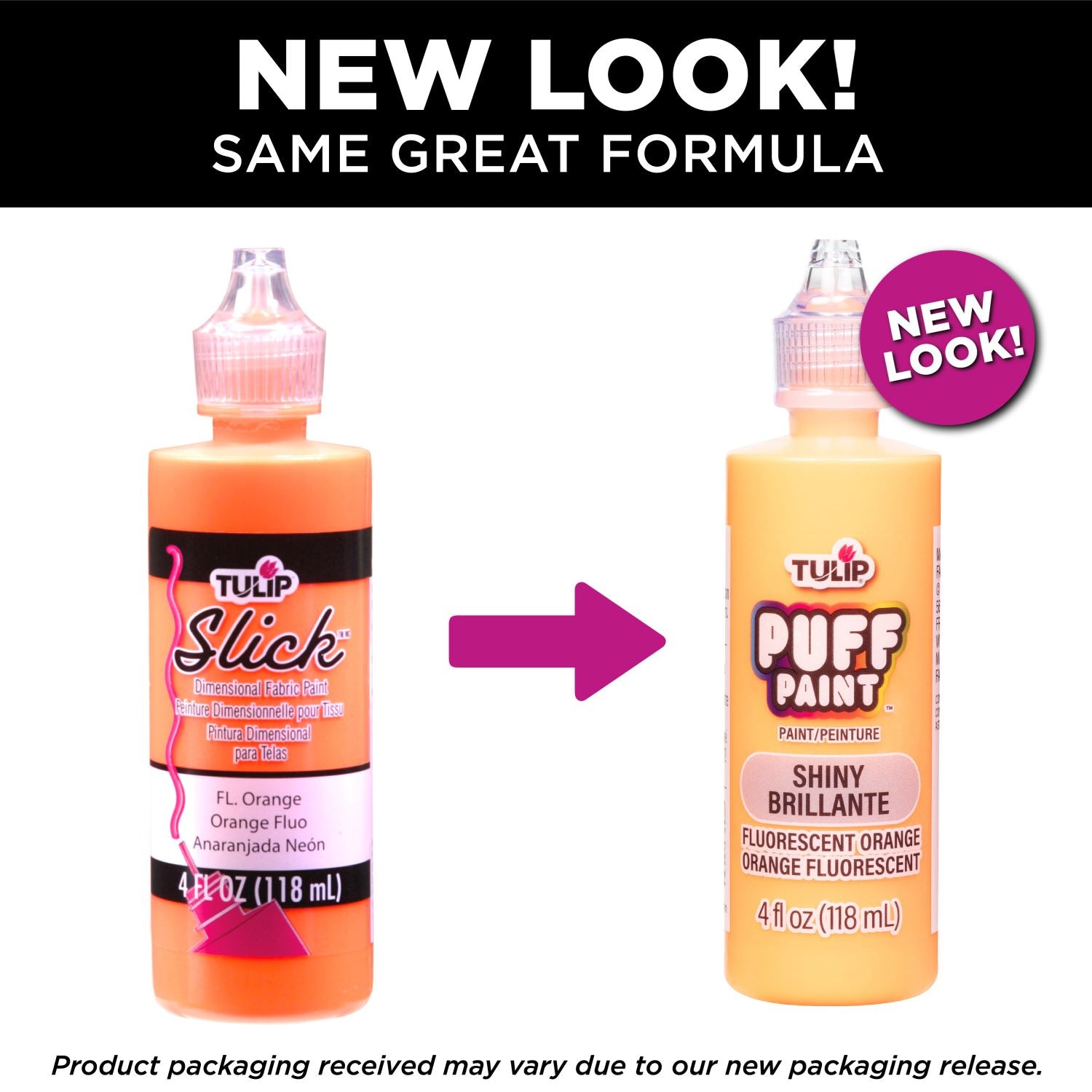 Picture of 41411 Tulip Dimensional Fabric Paint Slick Fluorescent Orange 4 oz.