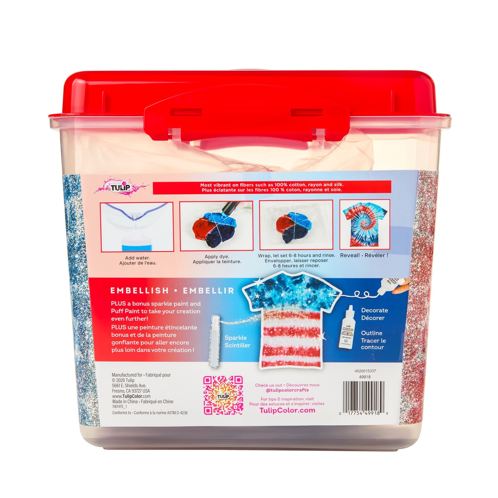 Picture of 49918                               TULIP ONE STEP TIE DYE AMERICANA TUB              