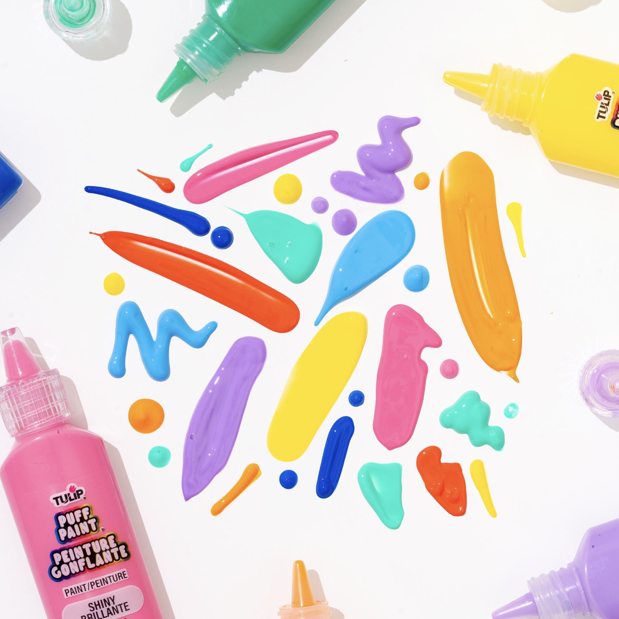 Picture of 35148 Tulip Puff Paint Rainbow & Neon, Multi-Surface Craft Paint, .75 fl oz 20 Pack