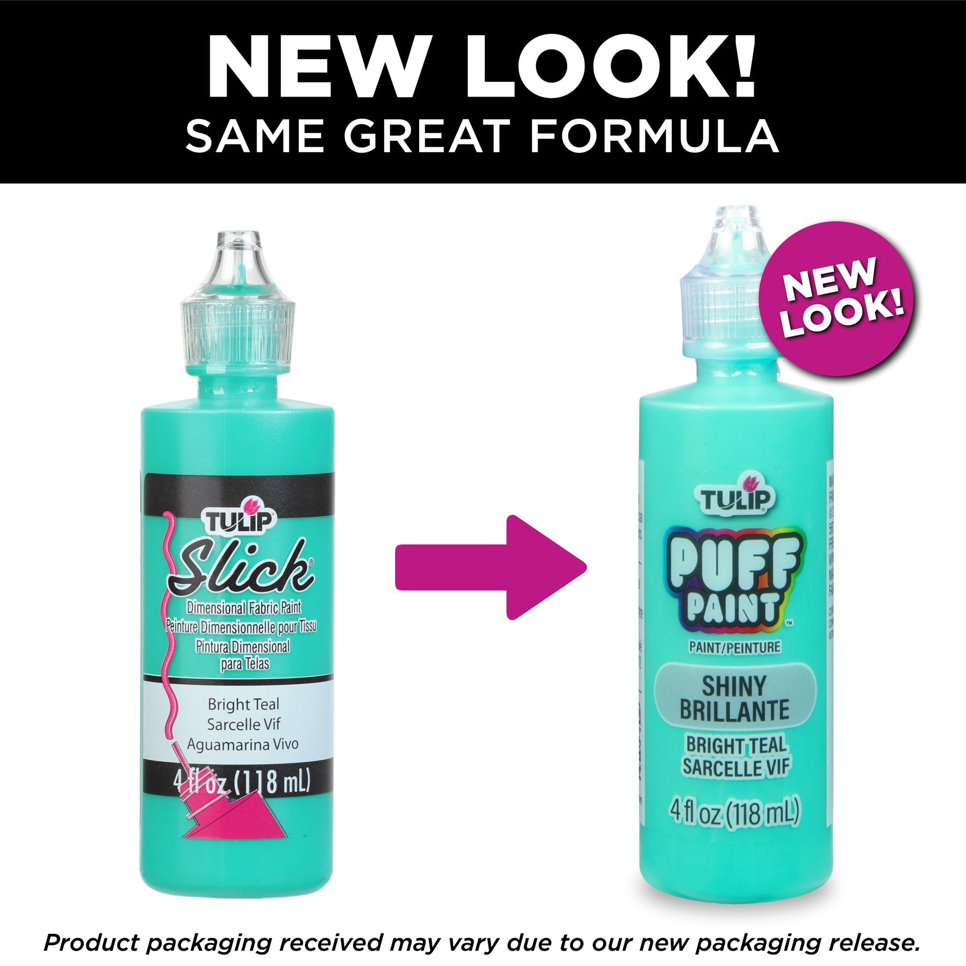 Picture of 30716 Tulip Puff Paint Shiny Bright Teal 4 fl. oz.