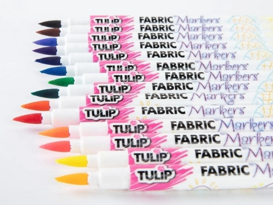 A variety pack of Tulip Fabric Markers for the Fabric Markers category
