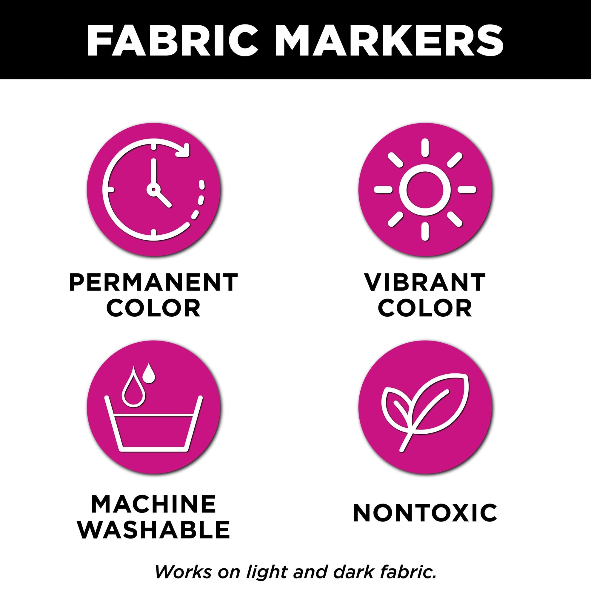 Picture of 49184 Tulip Mega Fabric Markers Basic 4 Pack