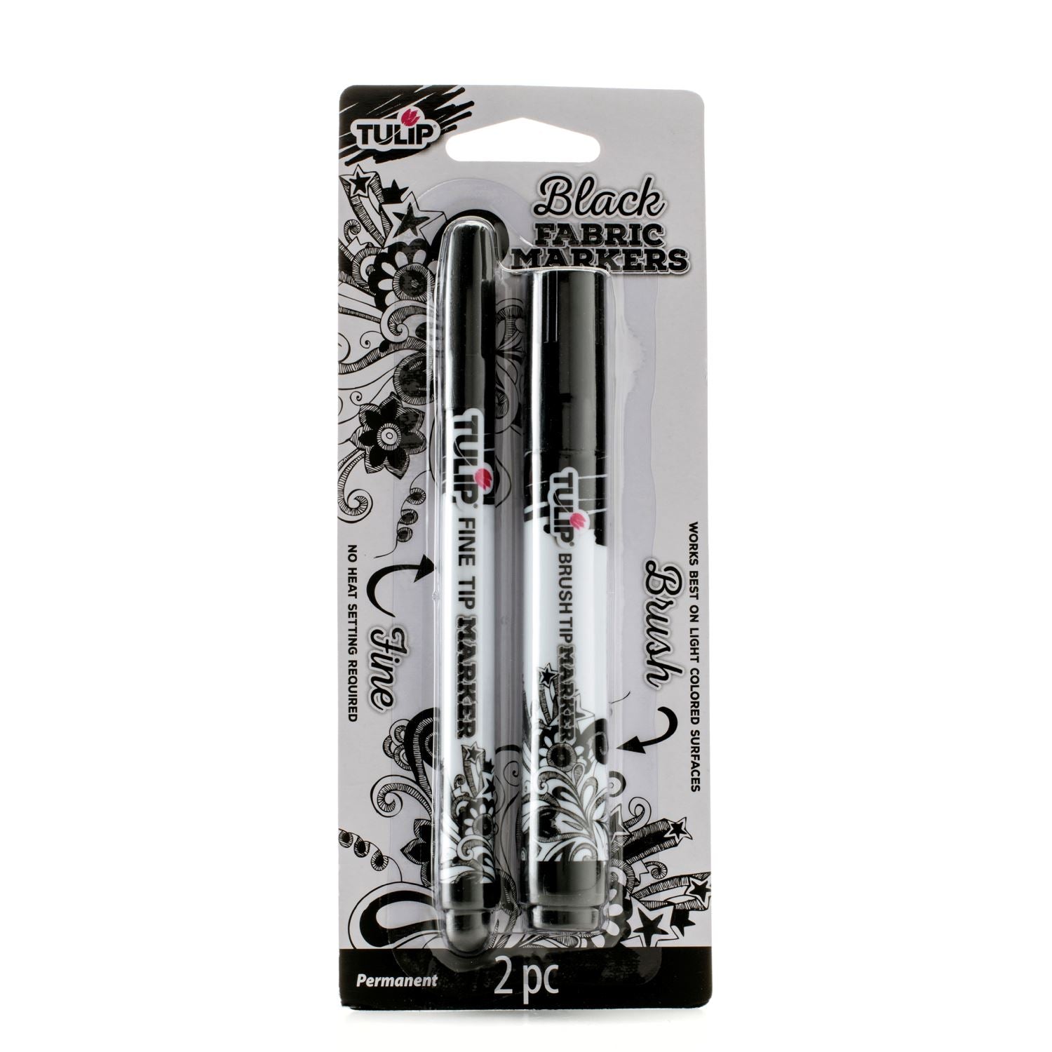 Picture of 37413 Tulip Fabric Markers Black 2 Pack