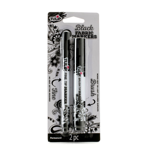 Picture of 37413 Tulip Fabric Markers Black 2 Pack