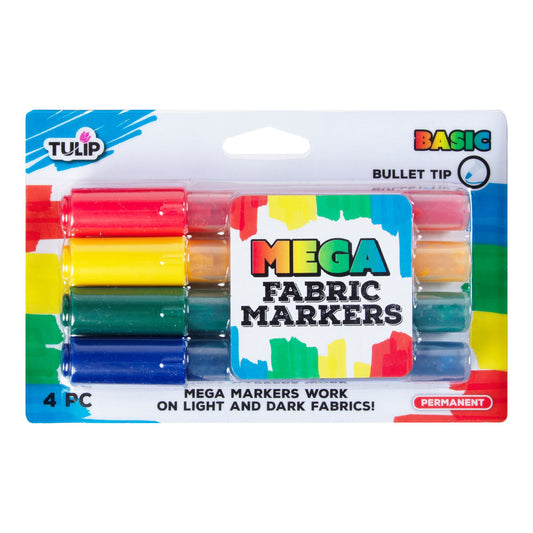Picture of 49184 Tulip Mega Fabric Markers Basic 4 Pack
