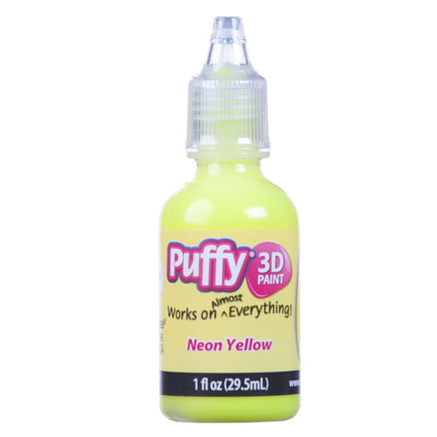 Picture of 31836 Puffy 3D Paint Shiny Neon Yellow 1 oz.