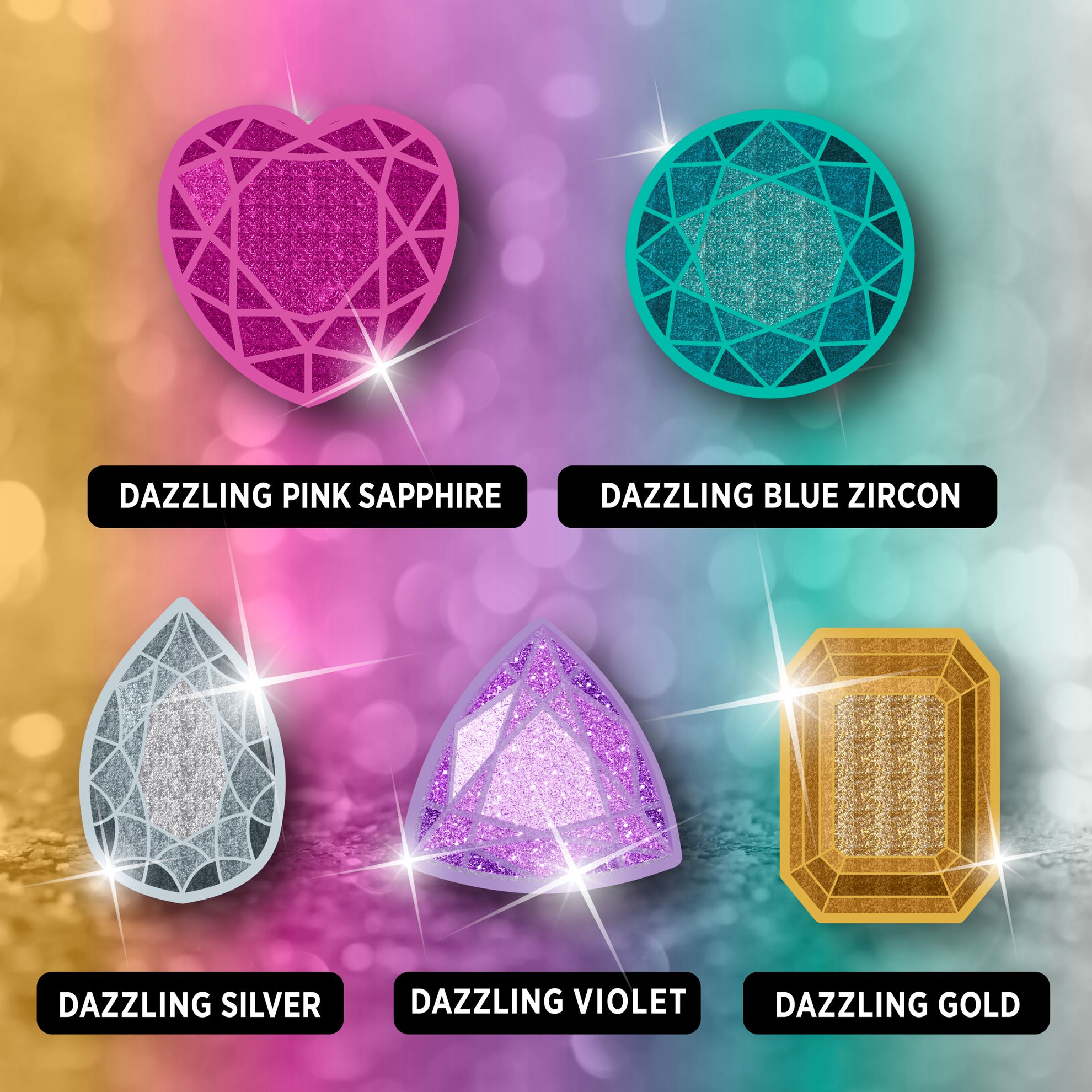 Picture of 48737 Tulip Dazzling Glitter Fabric Paint Stardust Combo Pack