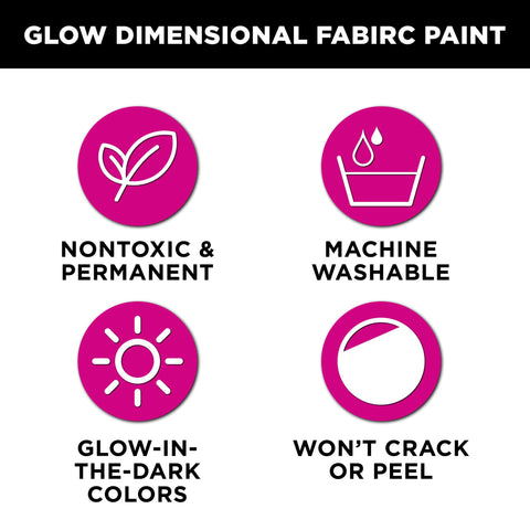 Picture of 29025 Tulip Dimensional Fabric Paint Glow 1.25 fl oz 6 Pack